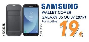 Promoties Samsung wallet cover galaxy j5 ou j7 (2017) - Samsung - Geldig van 28/08/2017 tot 27/09/2017 bij Krefel