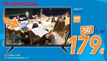 Promoties Thomson led tv 32hc3121 - Thomson - Geldig van 28/08/2017 tot 27/09/2017 bij Krefel