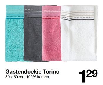 Promoties Gastendoekje torino - Huismerk - Zeeman  - Geldig van 29/08/2017 tot 29/08/2018 bij Zeeman