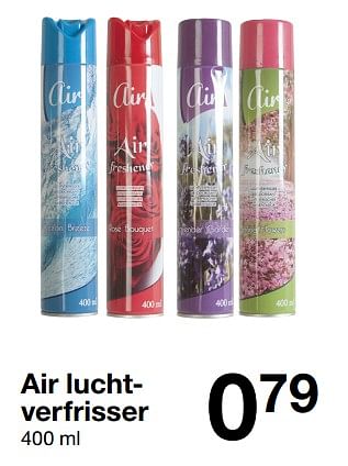 Promotions Air luchtverfrisser - Produit maison - Zeeman  - Valide de 29/08/2017 à 29/08/2018 chez Zeeman