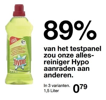 Promoties Allesreiniger hypo - Hypo - Geldig van 29/08/2017 tot 29/08/2018 bij Zeeman