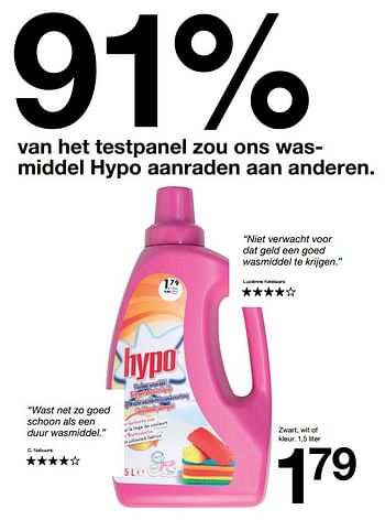 Promoties Wasmiddel hypo - Hypo - Geldig van 29/08/2017 tot 29/08/2018 bij Zeeman