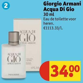Giorgio Armani Giorgio armani acqua di gio eau de toilette voor heren - En  promotion chez Kruidvat