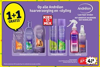 parlement Bijdrage Bitterheid Andrelon Spray perfecte krul booster + shampoo iedere dag - Promotie bij  Kruidvat