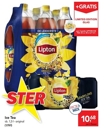 Promoties Ice tea - Lipton - Geldig van 06/09/2017 tot 19/09/2017 bij Makro