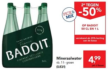 Promotions Mineraalwater - Badoit - Valide de 06/09/2017 à 19/09/2017 chez Makro