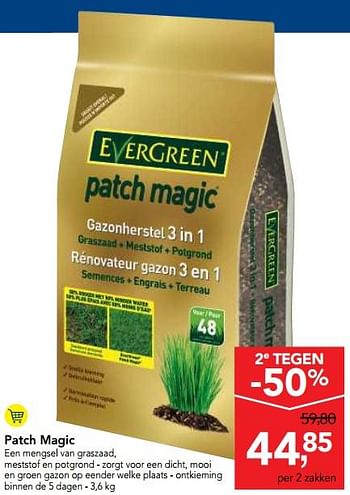 Promotions Patch magic - Evergreen - Valide de 06/09/2017 à 19/09/2017 chez Makro