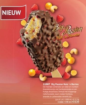 Promoties Big passion nuts n berries - Huismerk - Bofrost - Geldig van 01/09/2017 tot 28/02/2018 bij Bofrost
