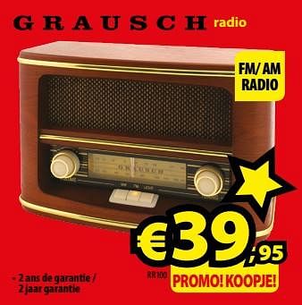 Promotions Grausch radio rr100 - Grausch - Valide de 01/09/2017 à 30/09/2017 chez ElectroStock