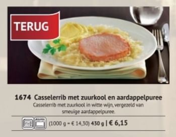 Promoties Casselerrib met zuurkool en aardappelpuree - Huismerk - Bofrost - Geldig van 01/09/2017 tot 28/02/2018 bij Bofrost