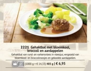 Promoties Gehaktbal met bloemkool, broccoli en aardappelen - Huismerk - Bofrost - Geldig van 01/09/2017 tot 28/02/2018 bij Bofrost