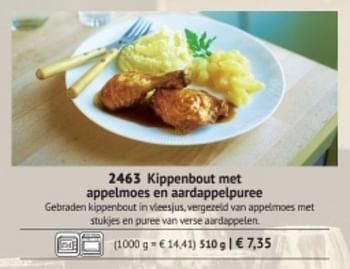 Promoties Kippenbout met appelmoes en aardappelpuree - Huismerk - Bofrost - Geldig van 01/09/2017 tot 28/02/2018 bij Bofrost