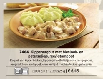 Promoties Kippenragout met bieslook- en peterseliepuree-stamppot - Huismerk - Bofrost - Geldig van 01/09/2017 tot 28/02/2018 bij Bofrost