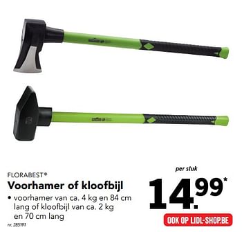Promotions Florabest voorhamer of kloofbijl - Flora  Best - Valide de 11/09/2017 à 16/09/2017 chez Lidl