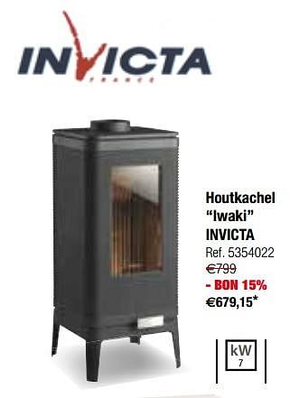 Promoties Houtkachel iwaki invicta - Invicta - Geldig van 12/09/2017 tot 25/09/2017 bij Brico