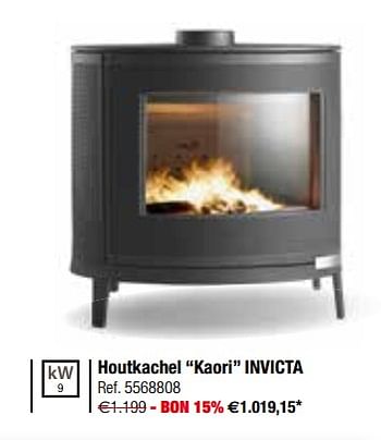 Promoties Houtkachel kaori invicta - Invicta - Geldig van 12/09/2017 tot 25/09/2017 bij Brico