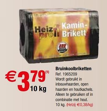 Promotions Bruinkoolbriketten heizprofi - Heizprofi - Valide de 12/09/2017 à 25/09/2017 chez Brico