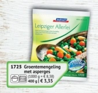 Promoties Groentemengeling met asperges - Huismerk - Bofrost - Geldig van 01/09/2017 tot 28/02/2018 bij Bofrost