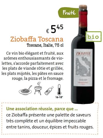Promoties Ziobaffa toscana toscane, italie - Rode wijnen - Geldig van 01/09/2017 tot 30/11/2017 bij Spar (Colruytgroup)