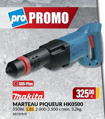 Promotions Makita marteau piqueur hk0500 - Makita - Valide de 28/08/2017 à 31/10/2017 chez Meno Pro
