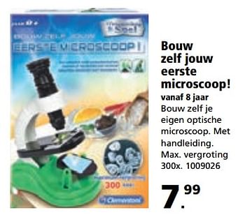 Promoties Bouw zelf jouw eerste microscoop - Clementoni - Geldig van 28/08/2017 tot 24/09/2017 bij Bart Smit