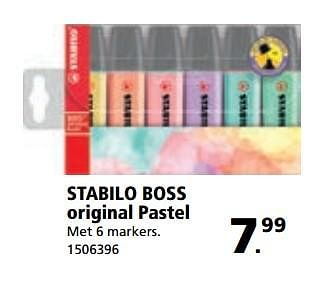 Promoties Stabilo boss original pastel - Stabilo - Geldig van 28/08/2017 tot 24/09/2017 bij Bart Smit