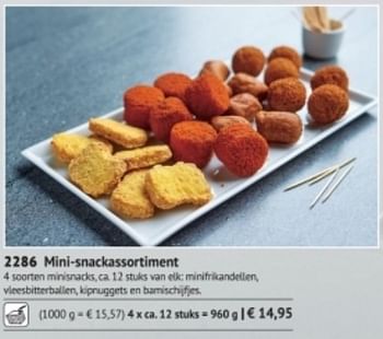 Promoties Mini-snackassortiment - Huismerk - Bofrost - Geldig van 01/09/2017 tot 28/02/2018 bij Bofrost