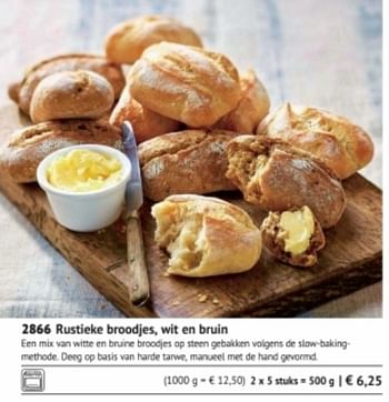 Promotions Rustieke broodjes, wit en bruin - Produit maison - Bofrost - Valide de 01/09/2017 à 28/02/2018 chez Bofrost