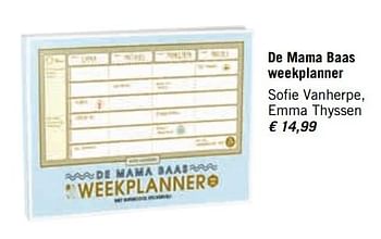 Promoties De mama baas weekplanner - Huismerk - Standaard Boekhandel - Geldig van 14/08/2017 tot 17/09/2017 bij Standaard Boekhandel
