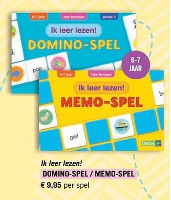 Promoties Ik leer lezen! domino spel - memo spel - Huismerk - Standaard Boekhandel - Geldig van 14/08/2017 tot 17/09/2017 bij Standaard Boekhandel