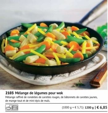 Promotions Mélange de légumes pour wok - Produit maison - Bofrost - Valide de 01/09/2017 à 28/02/2018 chez Bofrost