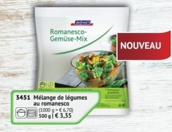 Promotions Mélange de légumes au romanesco - Produit maison - Bofrost - Valide de 01/09/2017 à 28/02/2018 chez Bofrost