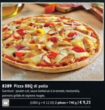 Promotions Pizza bbq di pollo - Produit maison - Bofrost - Valide de 01/09/2017 à 28/02/2018 chez Bofrost
