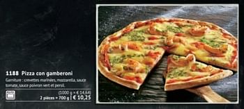 Promotions Pizza con gamberoni - Produit maison - Bofrost - Valide de 01/09/2017 à 28/02/2018 chez Bofrost