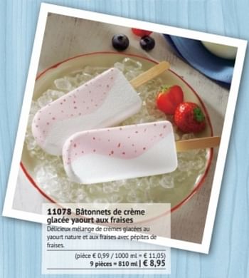 Promotions Bâtonnets de crème glacée yaourt aux fraises - Produit maison - Bofrost - Valide de 01/09/2017 à 28/02/2018 chez Bofrost