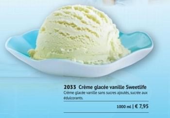 Promotions Crème glacée vanille sweetlife - Produit maison - Bofrost - Valide de 01/09/2017 à 28/02/2018 chez Bofrost