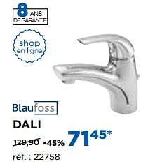 Promotions Dali robinets de lavabo - Blaufoss - Valide de 28/08/2017 à 30/09/2017 chez X2O