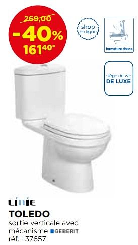 Promoties Toledo toilettes à poser - Linie - Geldig van 28/08/2017 tot 30/09/2017 bij X2O