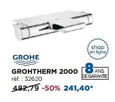 Promotions Grohtherm 2000 robinets thermostatiques - Grohe - Valide de 28/08/2017 à 30/09/2017 chez X2O