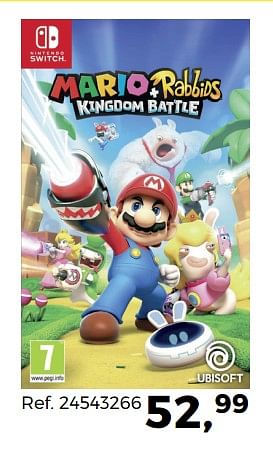 Promoties Mario + rabbids kingdom battle - Ubisoft - Geldig van 12/09/2017 tot 17/10/2017 bij Supra Bazar
