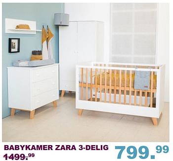 Promoties Babykamer zara 3-delig - Huismerk - Baby & Tiener Megastore - Geldig van 10/09/2017 tot 01/10/2017 bij Baby & Tiener Megastore