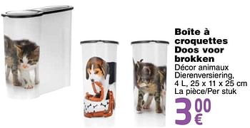 Promoties Boîte à croquettes doos voor brokken - Huismerk - Cora - Geldig van 12/09/2017 tot 25/09/2017 bij Cora