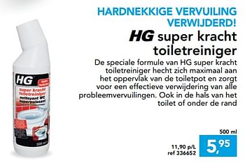 Promoties Hg super kracht toiletreiniger - HG - Geldig van 13/09/2017 tot 24/09/2017 bij Hubo