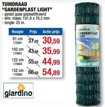 vuilnis Afstudeeralbum Rustiek Giardino Tuindraad gardenplast light - Promotie bij Hubo