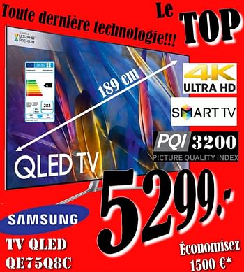Promoties Samsung tv qled qe75q8c - Samsung - Geldig van 01/09/2017 tot 30/09/2017 bij Electro Zschau