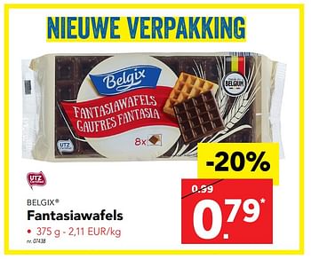 Promoties Fantasiawafels - Belgix - Geldig van 18/09/2017 tot 23/09/2017 bij Lidl