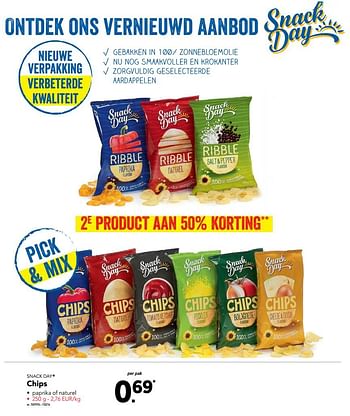 Promotions Chips - Snack Day - Valide de 18/09/2017 à 23/09/2017 chez Lidl
