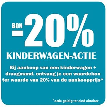 Promotions -20% kinderwagen-actie - Produit Maison - Multi Bazar - Valide de 18/09/2017 à 31/10/2017 chez Multi Bazar