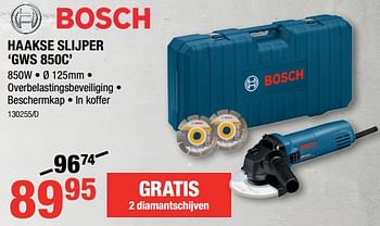 Promoties Bosch haakse slijper `gws 850c` - Bosch - Geldig van 07/09/2017 tot 24/09/2017 bij HandyHome