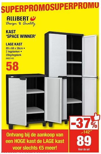 Promotions Kast space winner lage kast - Allibert - Valide de 07/09/2017 à 24/09/2017 chez HandyHome